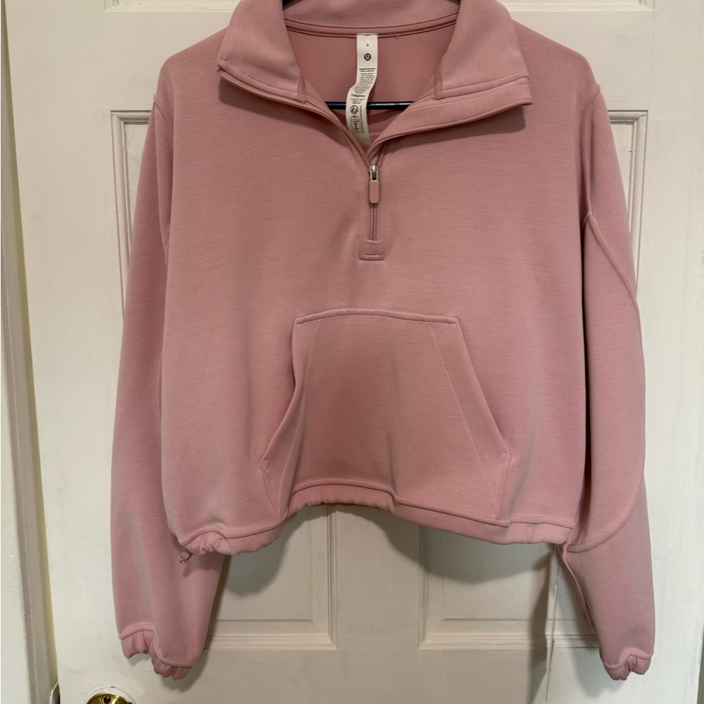 Pink Quarter-Zip Lululemon Pullover softstreme
